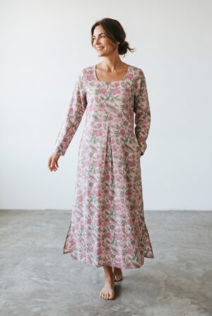 Long Caftan - Hand Block Printed