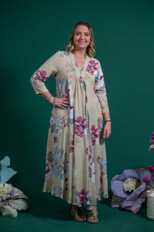 Carolyne Long Sleeve Dress - Rayon