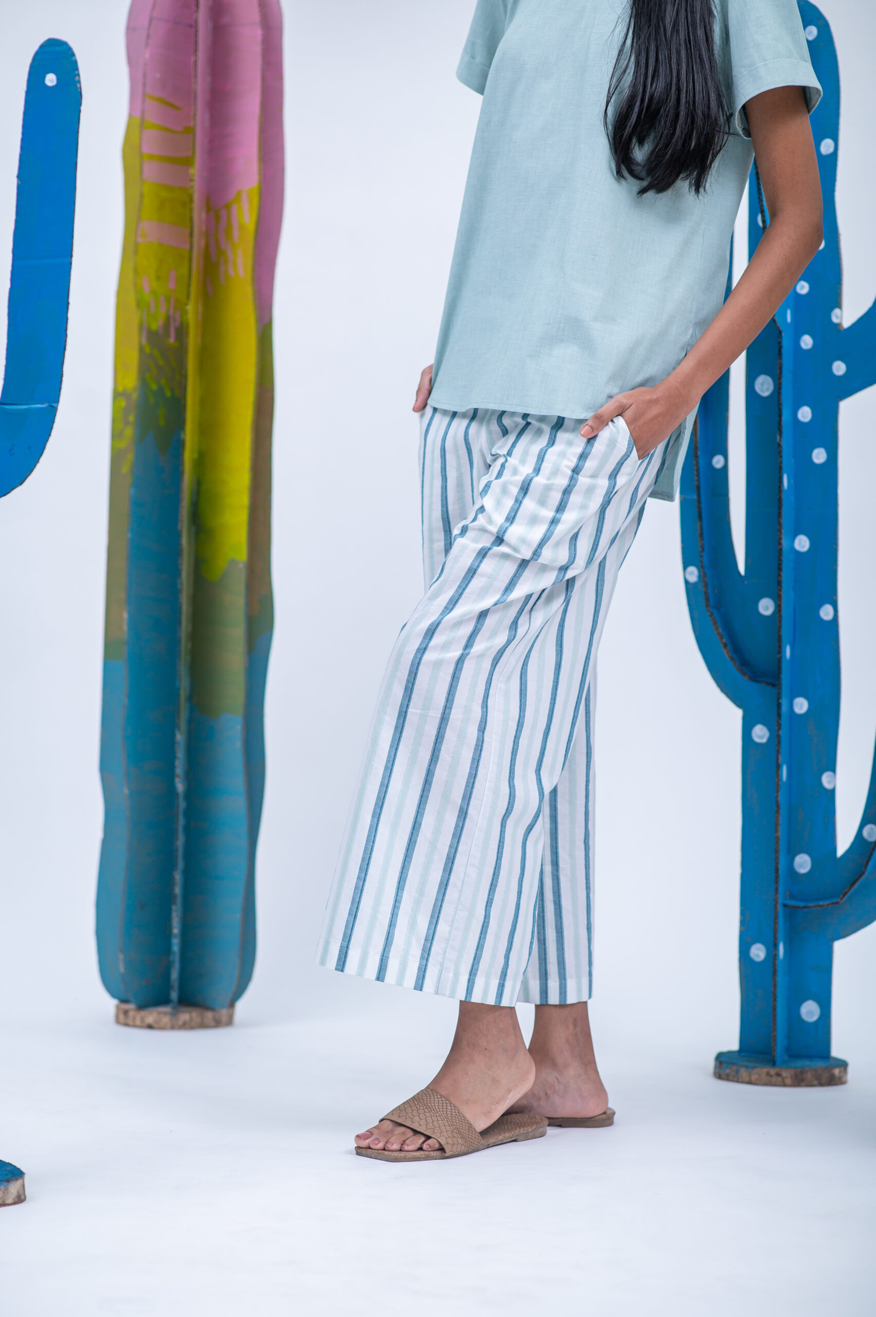 Fidou Pants - Cotton Stripes - Image 2